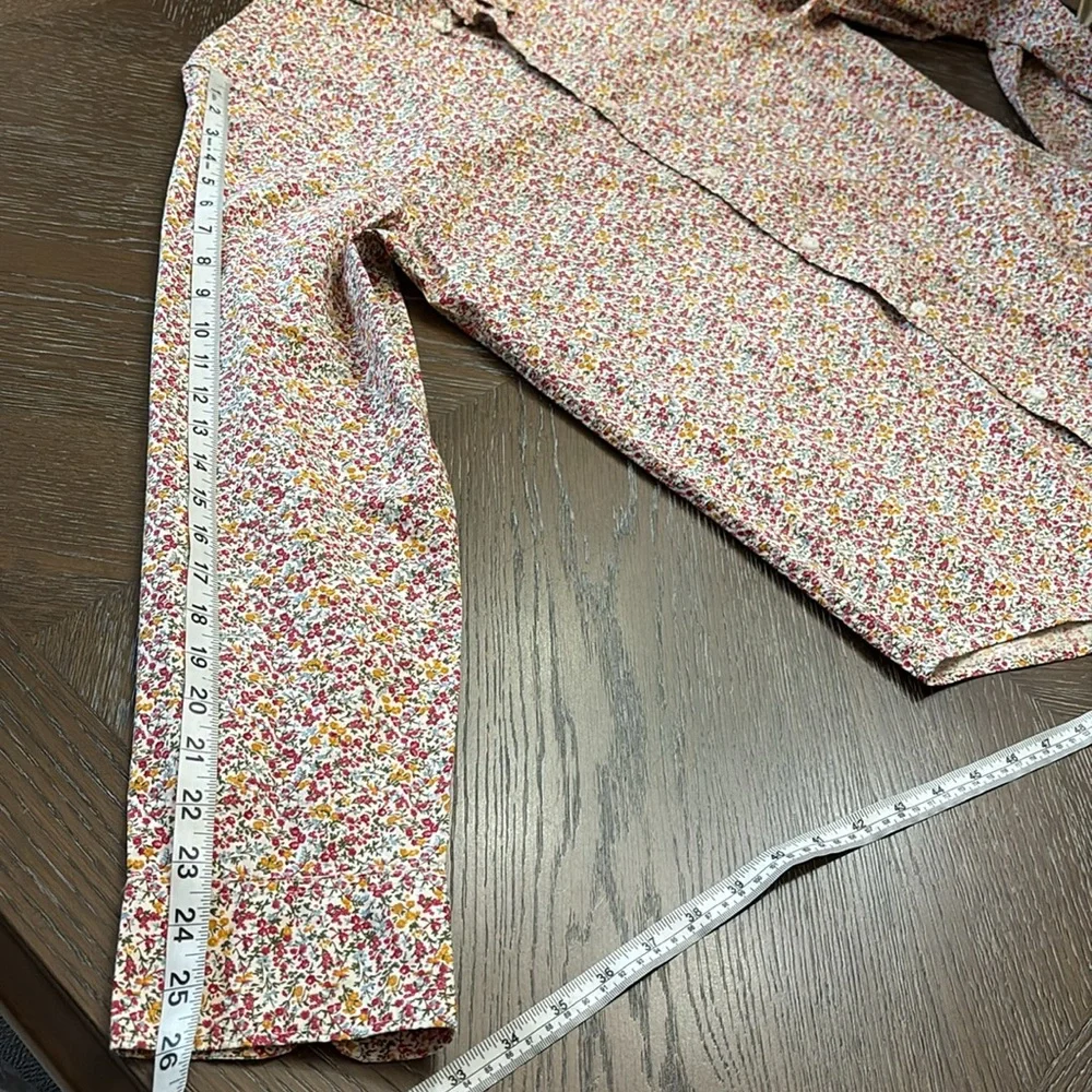 J.Crew flex wash slim floral long sleeve button-down shirt Size L